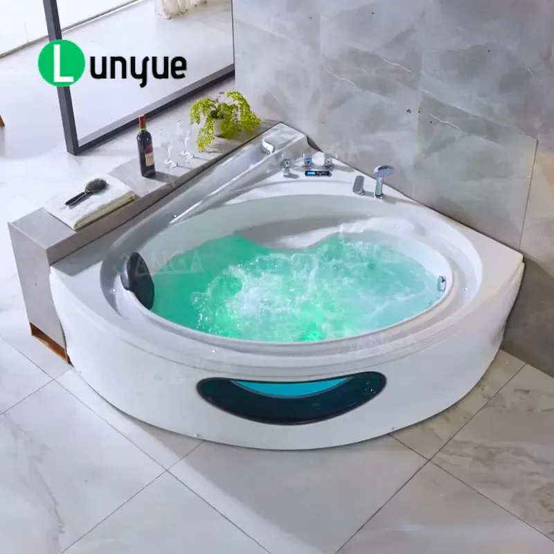 Indoor Bathtub with TV Separate Bathroom Spa Tub High Quality Hydrotherapy Massage Bath for Home Luxury Relaxation