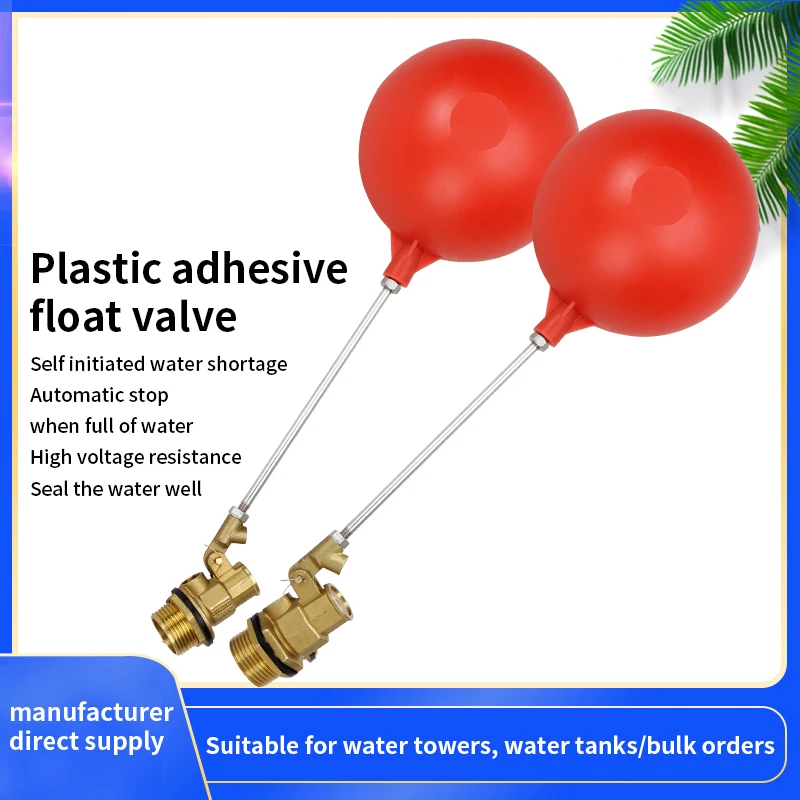 Red Plastic Float Ball Valve DN15 DN20 Water Tower Water Tank Water Level Automatic Controller