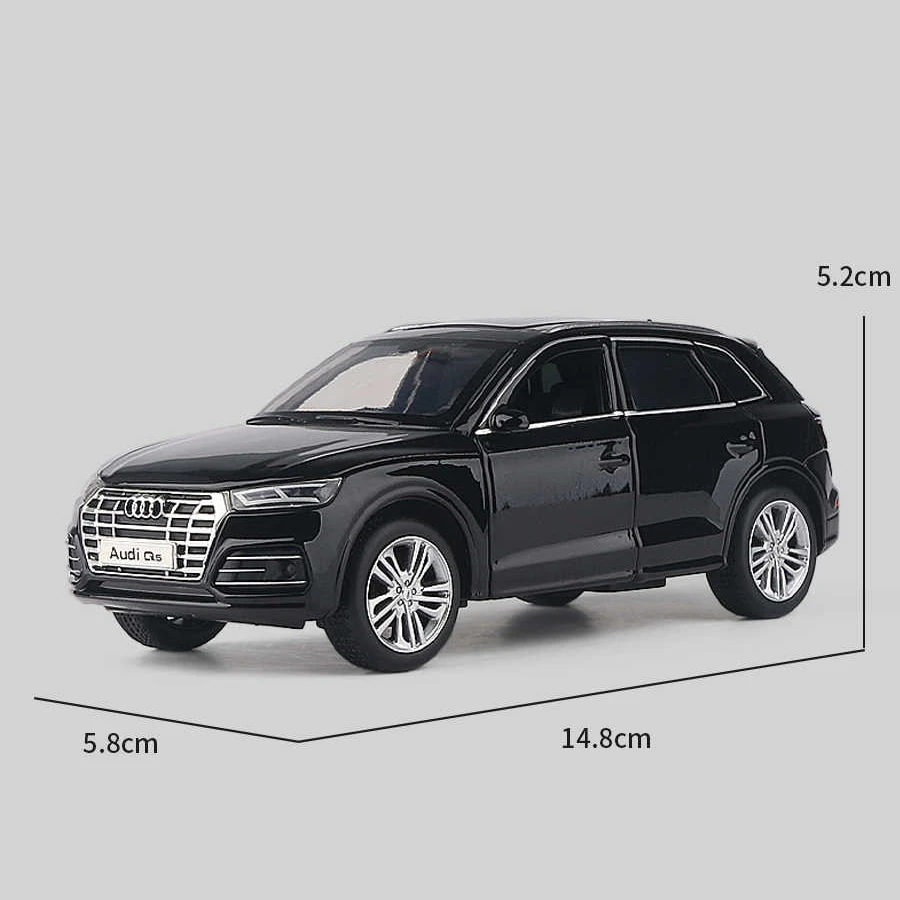 1/32 Audi Q5 SUV Sport Toy Car Model JKM Diecast Metal Vehicle Miniature Collection Sound & Light Free Wheels Collection Boys