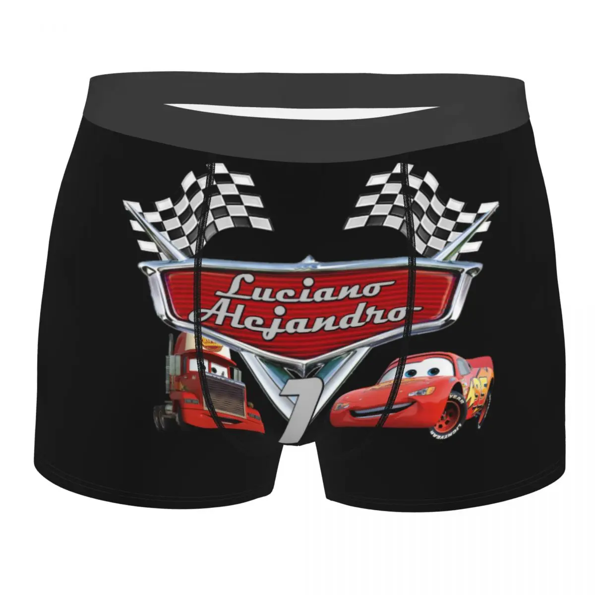 Lightning McQueen Cars Underwear Male Printed Custom Cartoon Boxer Briefs Shorts Panties Soft Underpants