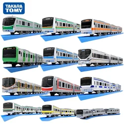 TAKARA TOMY Pule Road Metro bus sound electric train toy, alloy compression shaft miniature simulation car model,dult decoration