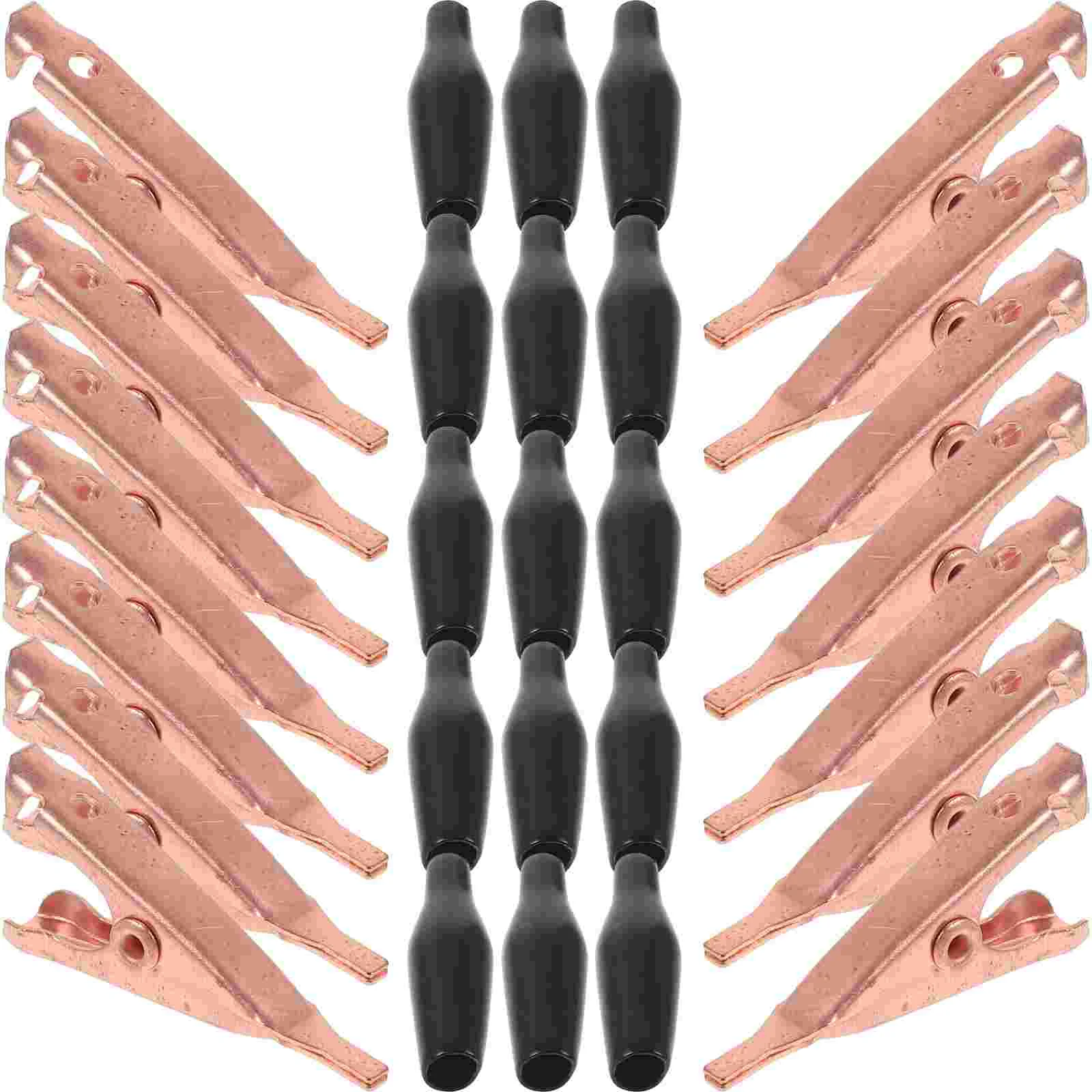 Pure Copper Crocodile Clip Boutique Flat Mouth Small Copper Clip Smoothing Jawed Alligator Clip With Microscopic Tip