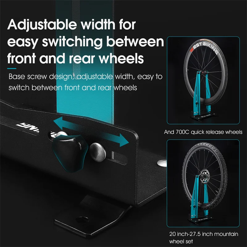 WEST BIKING Bicycle Multi-function Wheel Truing Table Bike Adjustable High Carbon Steel Wheel Maintenance Rims Correction Stand