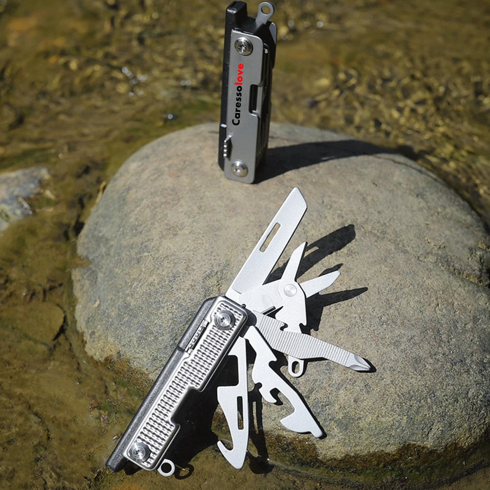 5Cr15Mov Steel Multi-tool Folding Knife Portable EDC Camping Emergency Tools Survival Tourist Hiking Pocket Knife with Whistle