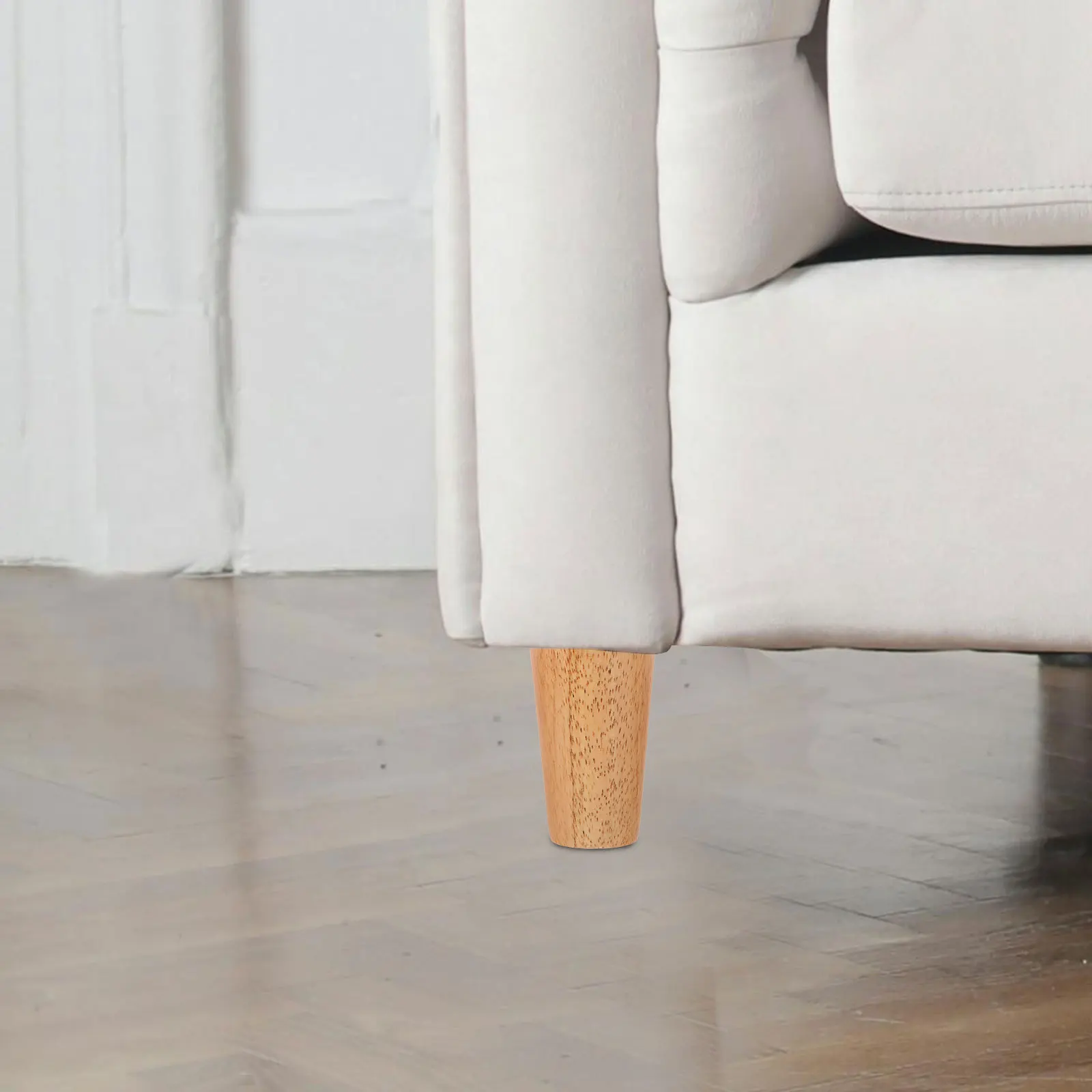 

4pcs Solid Wood Furniture Legs Replacement For Sofa Chair Table Dresser M8 Screw Easy Install Adjustable Height Wooden Leg