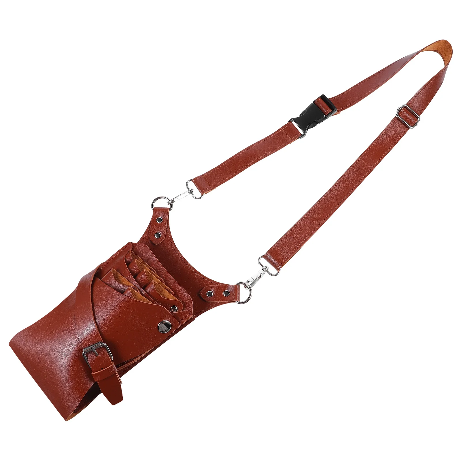 

Сумка для парикмахерских ножниц, поясная сумка из искусственного материала, компактный портативный держатель для инструментов для хранения ножниц в парикмахерском салоне