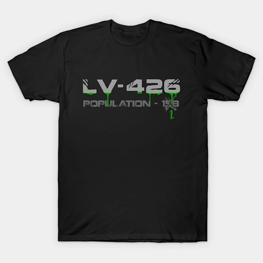 

LV-426 Colony Sign Sci-Fi Alien Gift T-Shirt Weyland Horror movie Xenomorph print Short Sleeve Graphic clothes All size tops