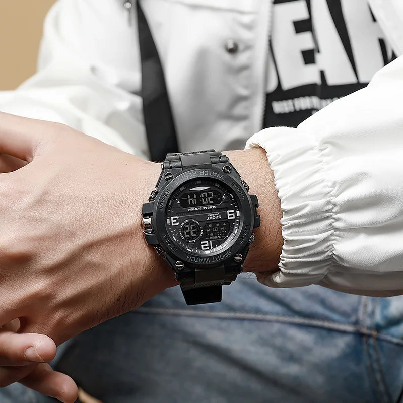 Men's Electronic Wristwatch Outdoor Multifunction Sports LED Digital Watch Waterproof Luminous Alarm-clock Stopwatch for Man image 4
