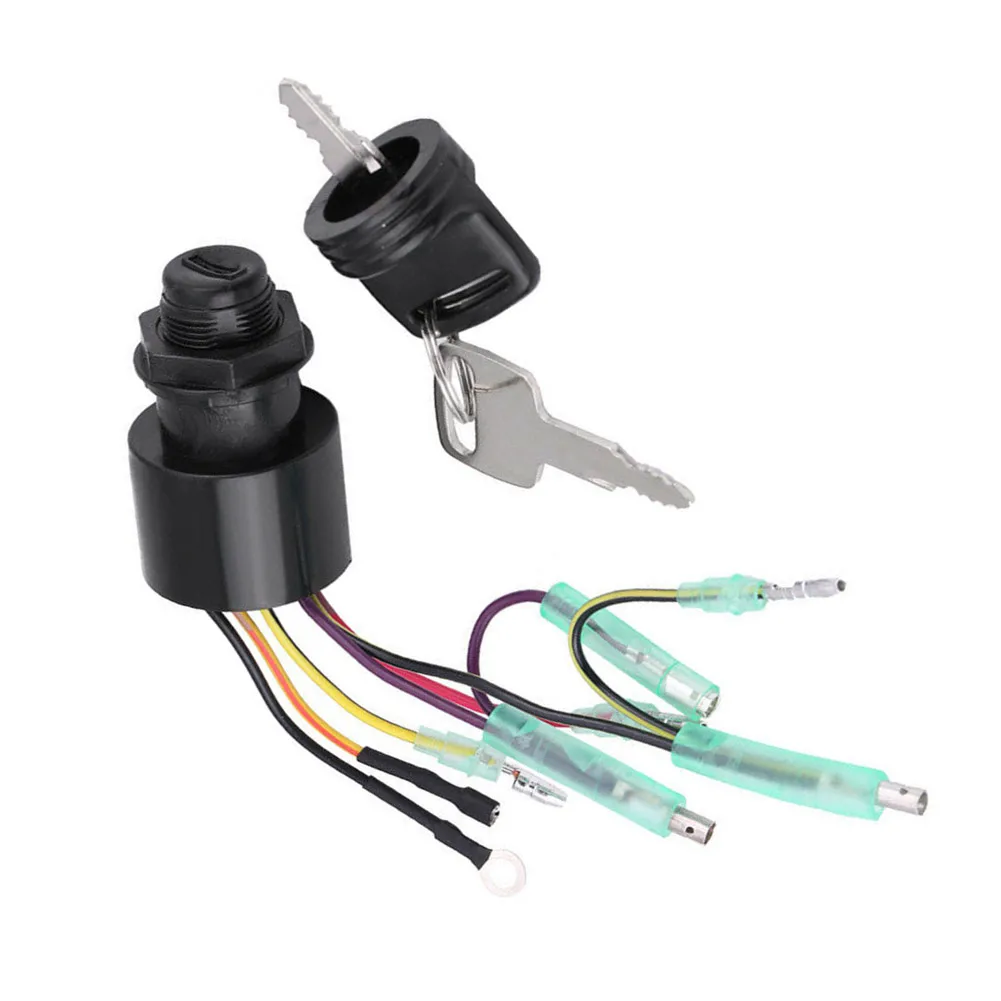 Boat Engine Ignition Key Switch for Outboard Motors 3 Pos 87-17009A5 Plastic + metal replacement part Boat accessories