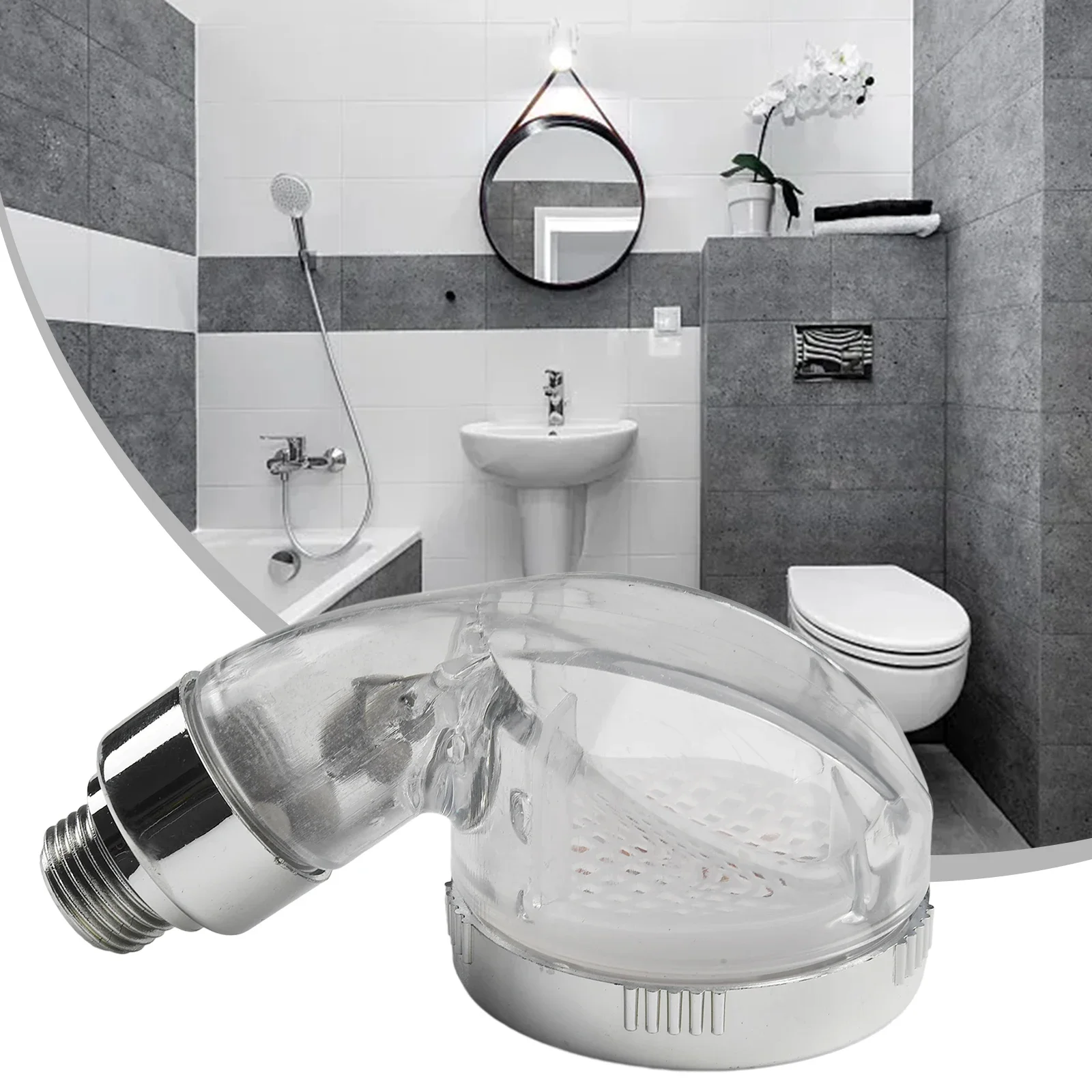 Water-Treating Hand Shower With Negative Ion Function ABS Housing Transparent Design Fits Most 1/2 Inch Shower Hose Fittings