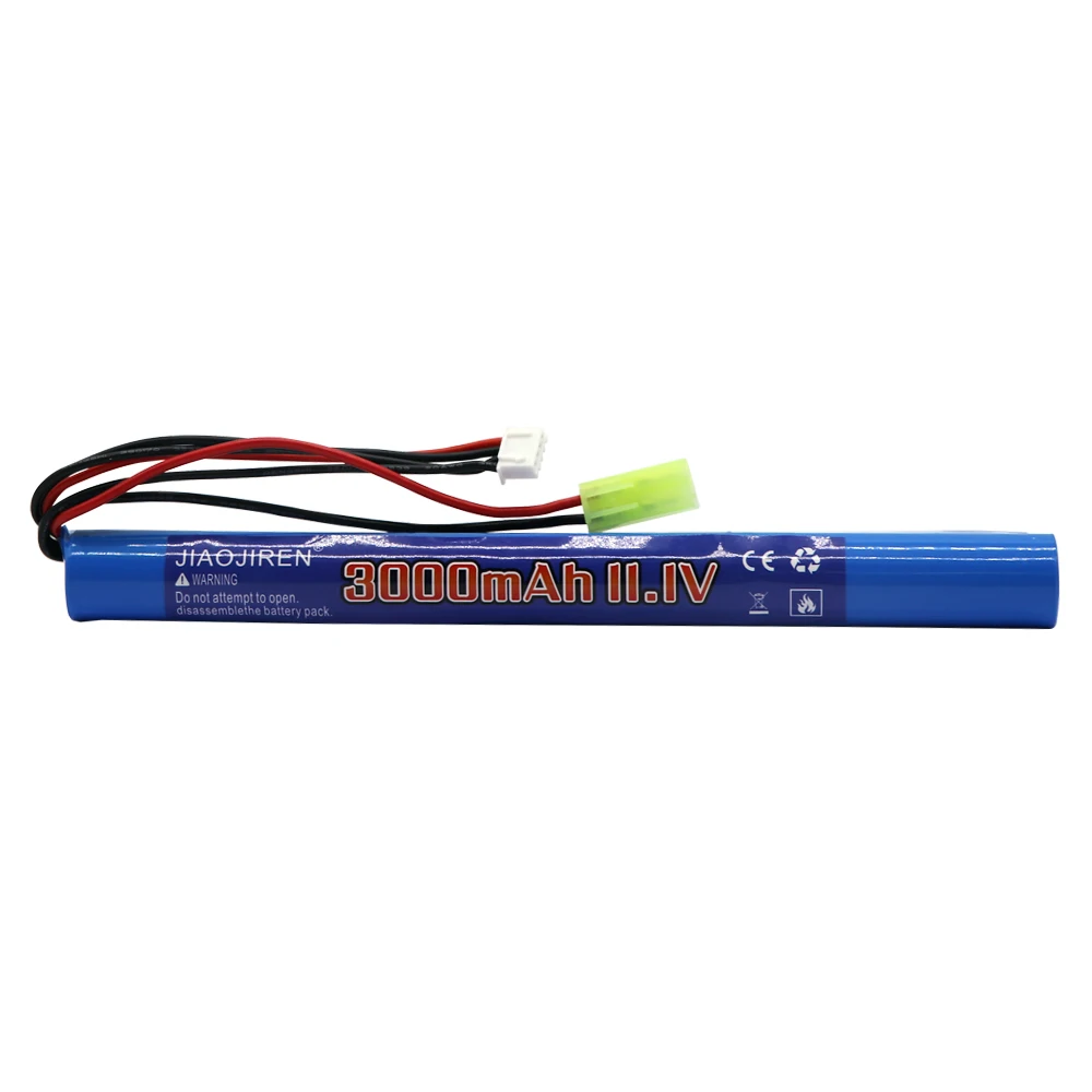 RC LiPO battery 11.1V 3000MAH AKKU Mini Airsoft Gun Battery 3S 18650 RC model Battery With Tamiya/SM Plug high capacity battery