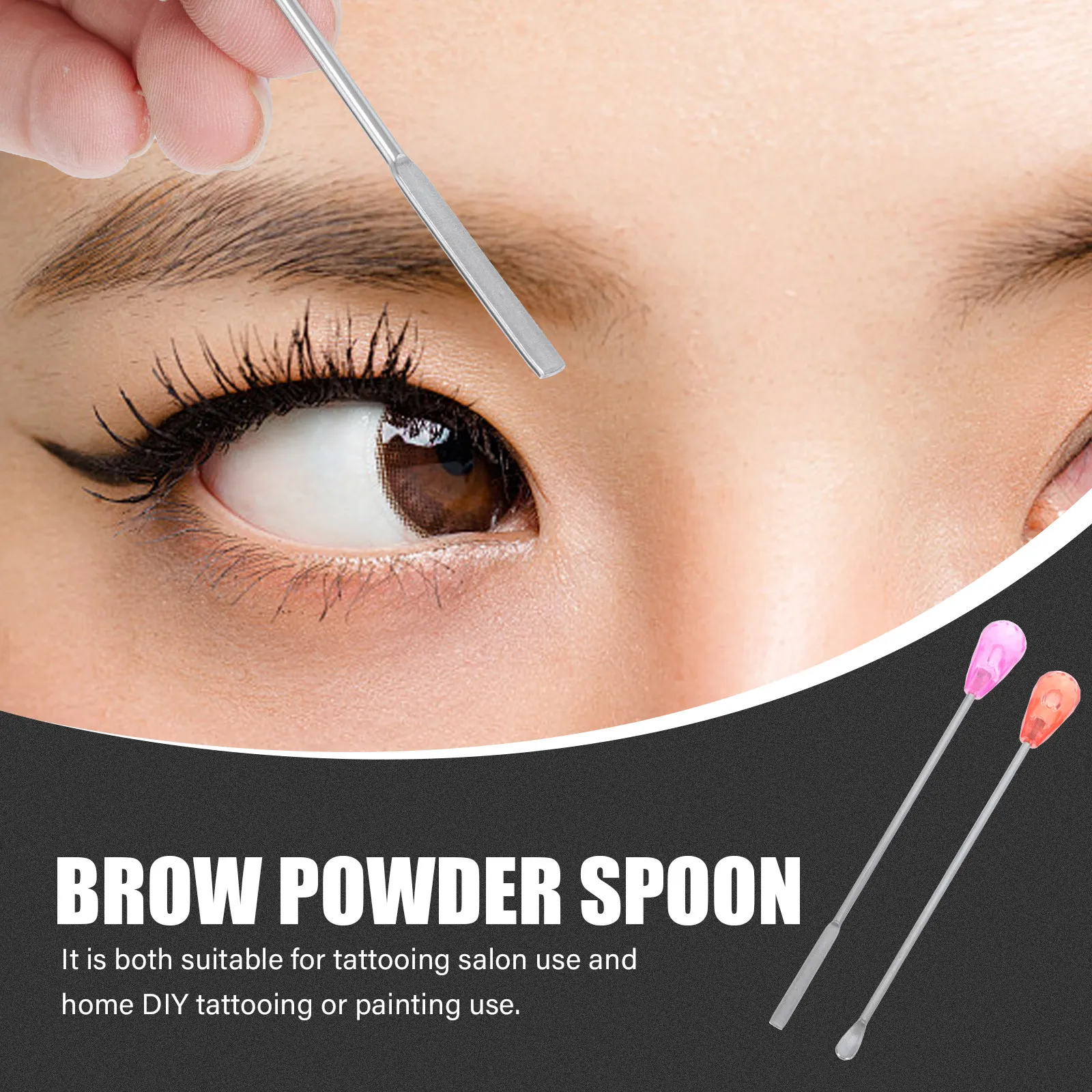 4Pcs Reusable Stainless Steel Mixing Rods and Spoons for Tattoo Pigment Brow Powder Paint Glue Stirring DIY Art Craft