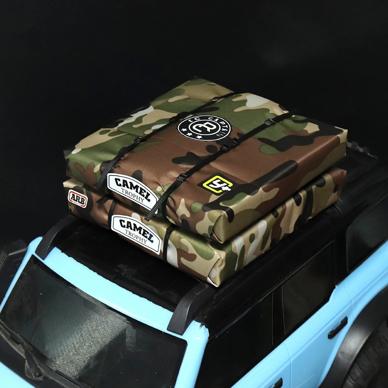 手作り RC 模擬屋根荷物テントバッグ装飾 1/8 1/10 RC クローラー車 TRX4 ディフェンダー SCX10 90046 RC4WD