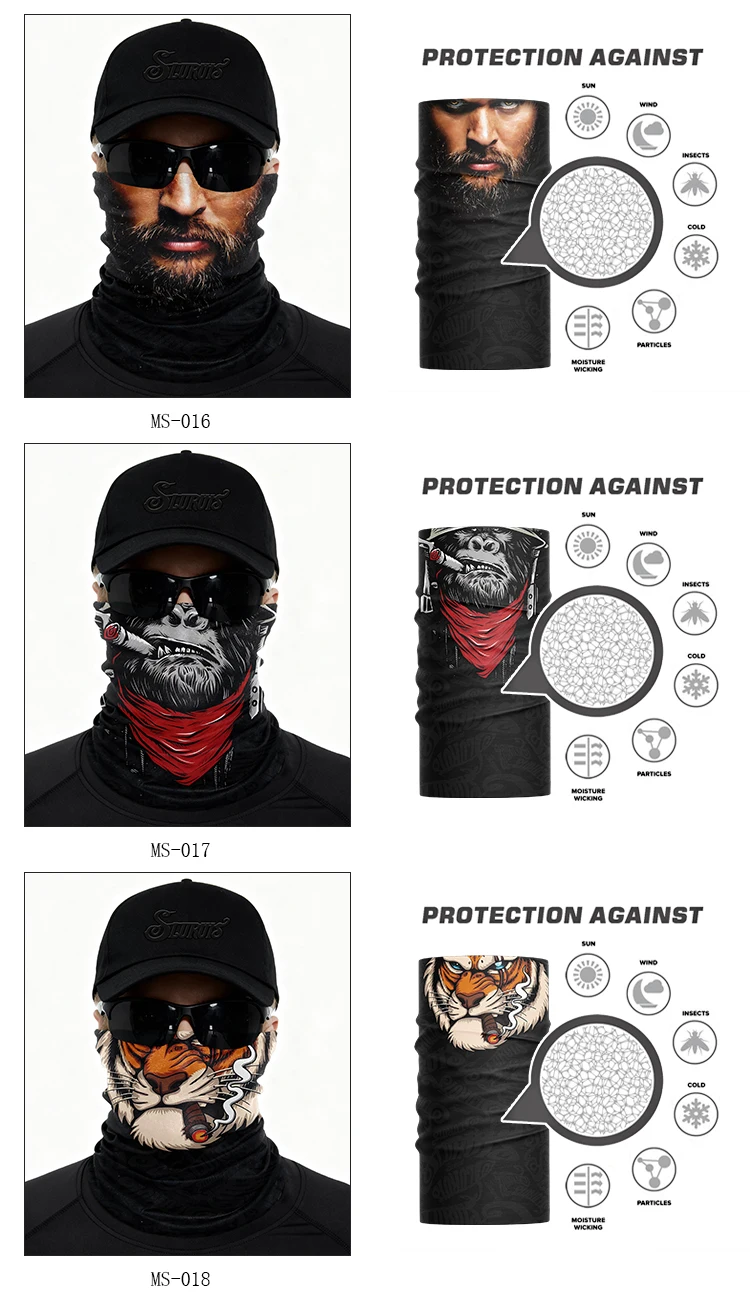 Sommerlicher multifunktionaler nahtloser Magic Headwear Schnelltrocknender Schlauchschal Gesichtsmaske für Outdoor-Wandern, Angeln, Radfahren, Sport – Detail 6