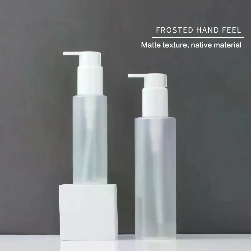 100 ml 200 ml Slijpen Platte schouder Lotion Fles Lege Lotion Druk Pomp Flessen Reizen Dispenser Fles Cosmetische container