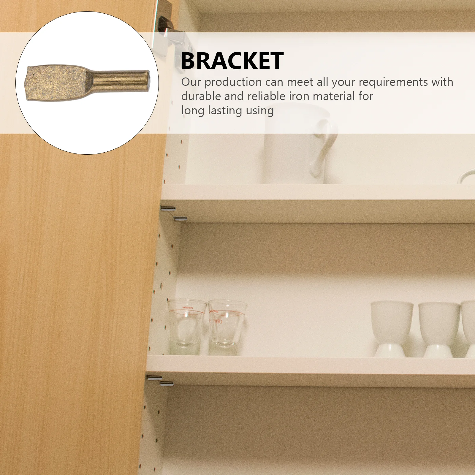 

50Pcs Shelf Pegs Pin Cabinet Board Support Metal Bronze Movable Shelf Bracket Fixing Pegs for Furniture Wardrobe Cabinet