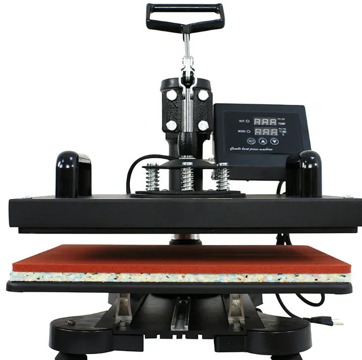 5 in 1 Automatic Multi-Function Heat Press Machine for T-Shirts Caps Mugs Hot Transfer T-Shirt Printing Manual Combo Letterpress