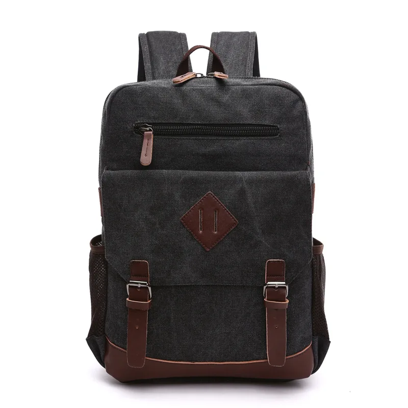 Mochila de lona vintage masculina, mochila de viagem de grande capacidade mochila de escola de alta qualidade, nova