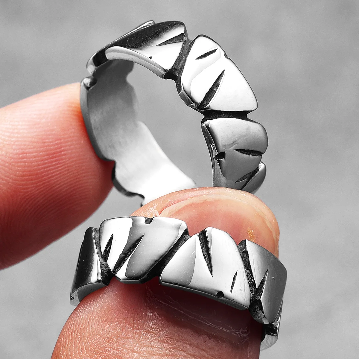 نيزك فيض الفولاذ المقاوم للصدأ الرجال خواتم فاسق جديد في للذكور النساء مجوهرات الأزياء الإبداع هدية بالجملة دروب شيبينغ