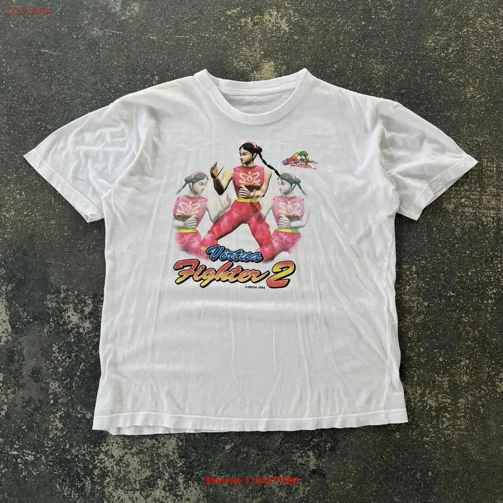 Vintage 90 s Virtual Fighter 2 Promo Gaming T Shirt vintage Washed fashion Soft Unisex Comfortable streetwear Stretched