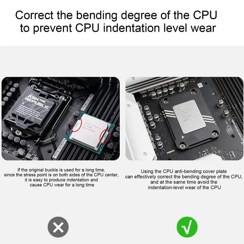Klamra zapobiegająca zginaniu procesora klamra do gięcia procesora LGA 1700 BCF klamra zapobiegająca zginaniu zakrzywione płyta dociskowa ramki