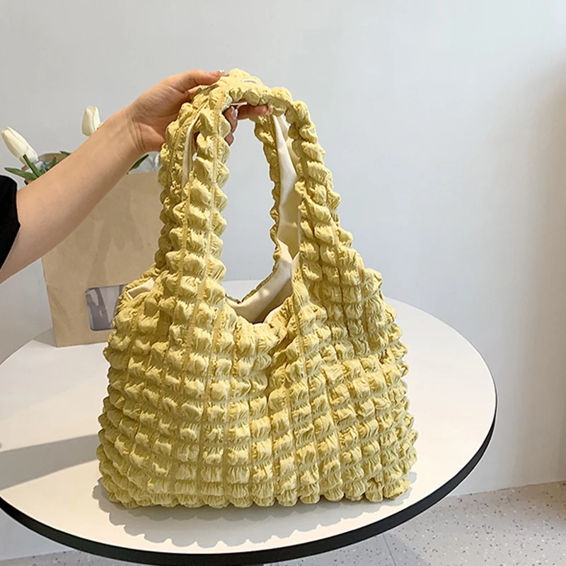 Damenmode geste ppte Umhängetasche Raum Baumwolle große Kapazität Handtasche und Geldbörse für weibliche Reise Einkaufstasche Hobos Taschen – Detail 8