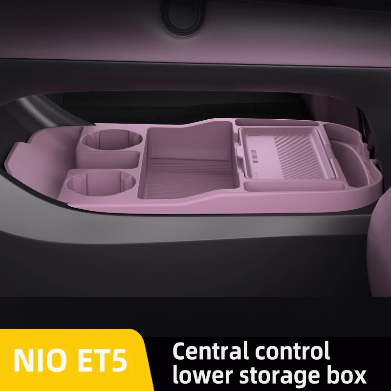 

For NIO ET5 Touring 2025 2026 Storage Box Center Armrest Hidden Box Cup Holder Organizer Interior Accessories