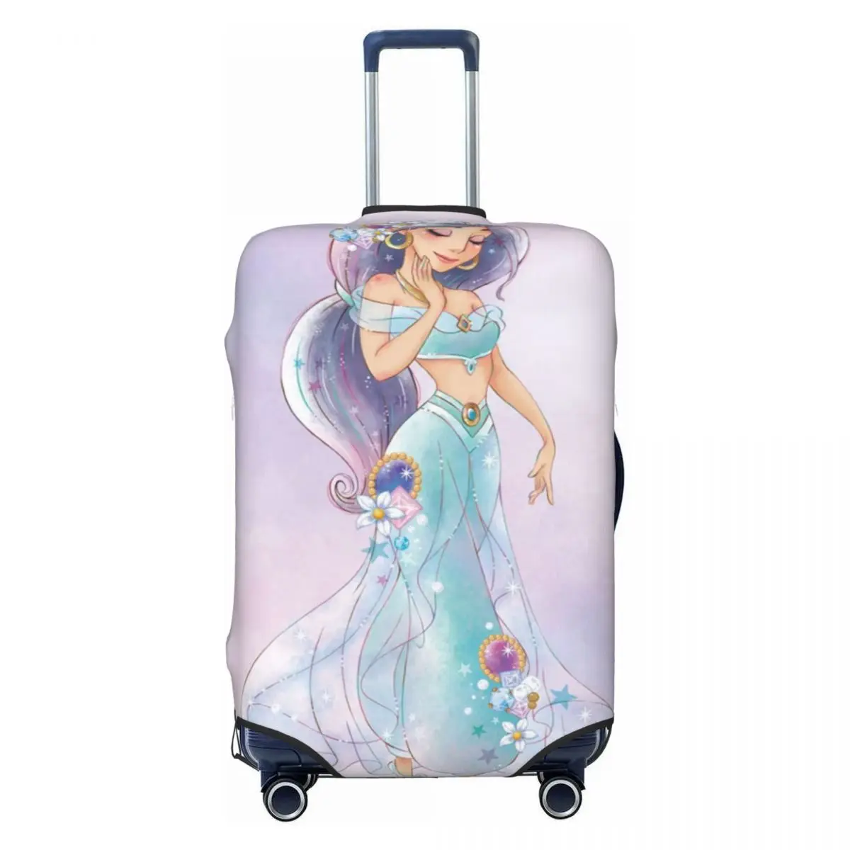 

Изготовленный на заказ чехол для чемодана принцессы Жасмин, моющиеся защитные чехлы для багажа с рисунком Аладдина для 18-32 дюймов