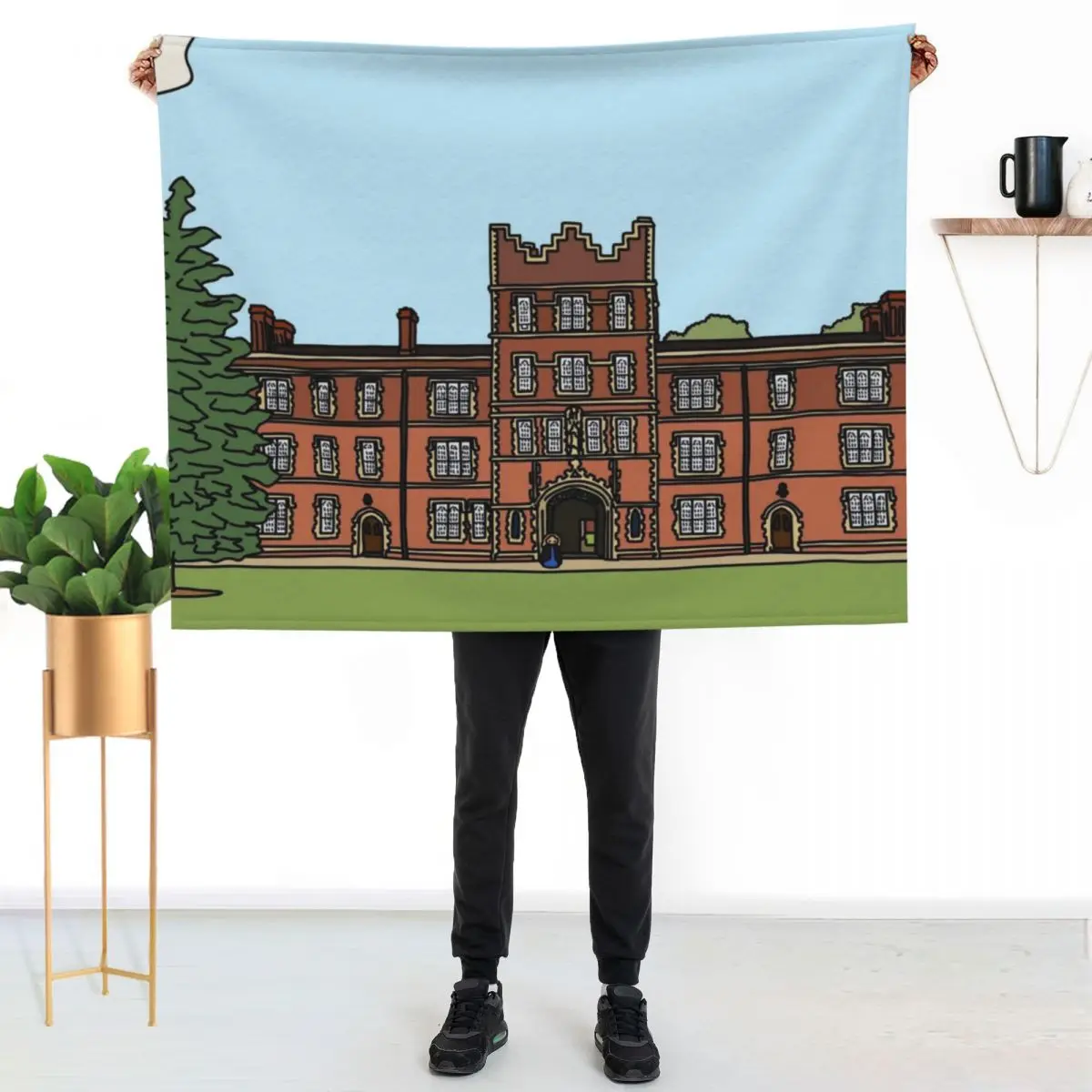 Jesus College - Strugletown || Cambridge struggles Throw Blanket Soft Beds Custom Weighted Sofa Soft Big Soft Plaid Blankets