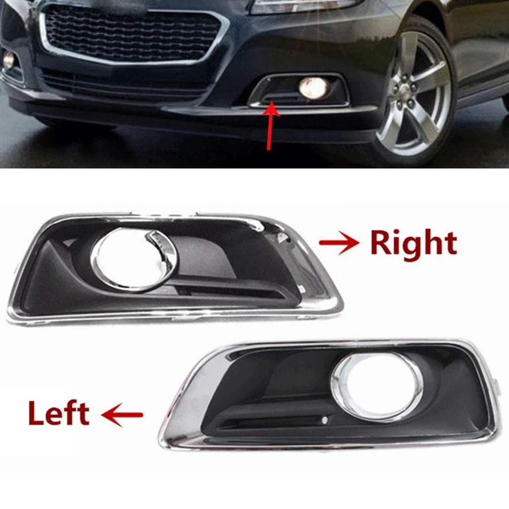 2Pcs Car Left & Right Fog Light Trim Set for Chevrolet Malibu 2013-2015 Malibu Limited 2016 GM1038136 GM1039136