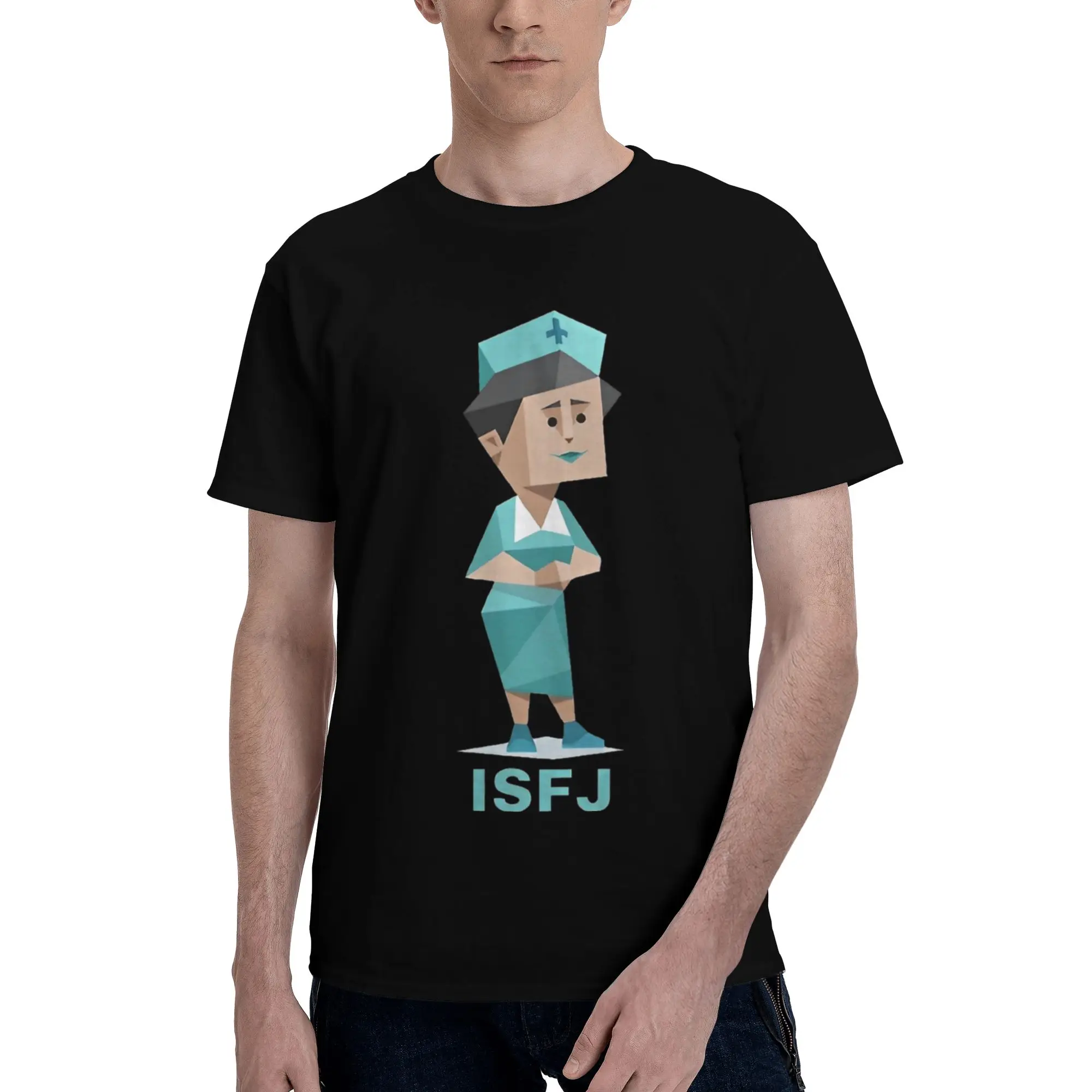 Men Women Printed ISFJ mbti myers-briggs peronality  Tee T Shirt Cotton MBTI 16 Personalities  T-shirts Clothing