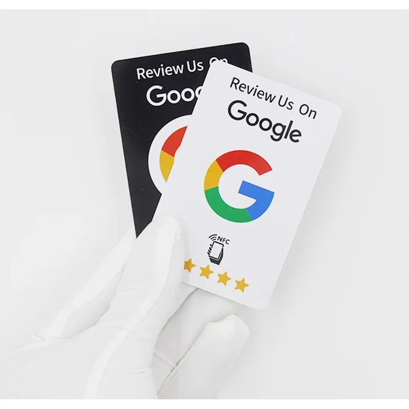 Google Review Tap NFC RFID Card NTAG215 13.56MHz Reusable Time Saving Tag For Local Shop Customer Reviews
