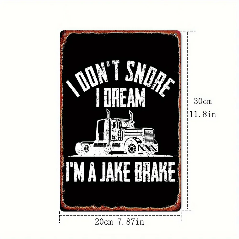 2D Flat, a Humorous Metal Sign for Truck Drivers - 