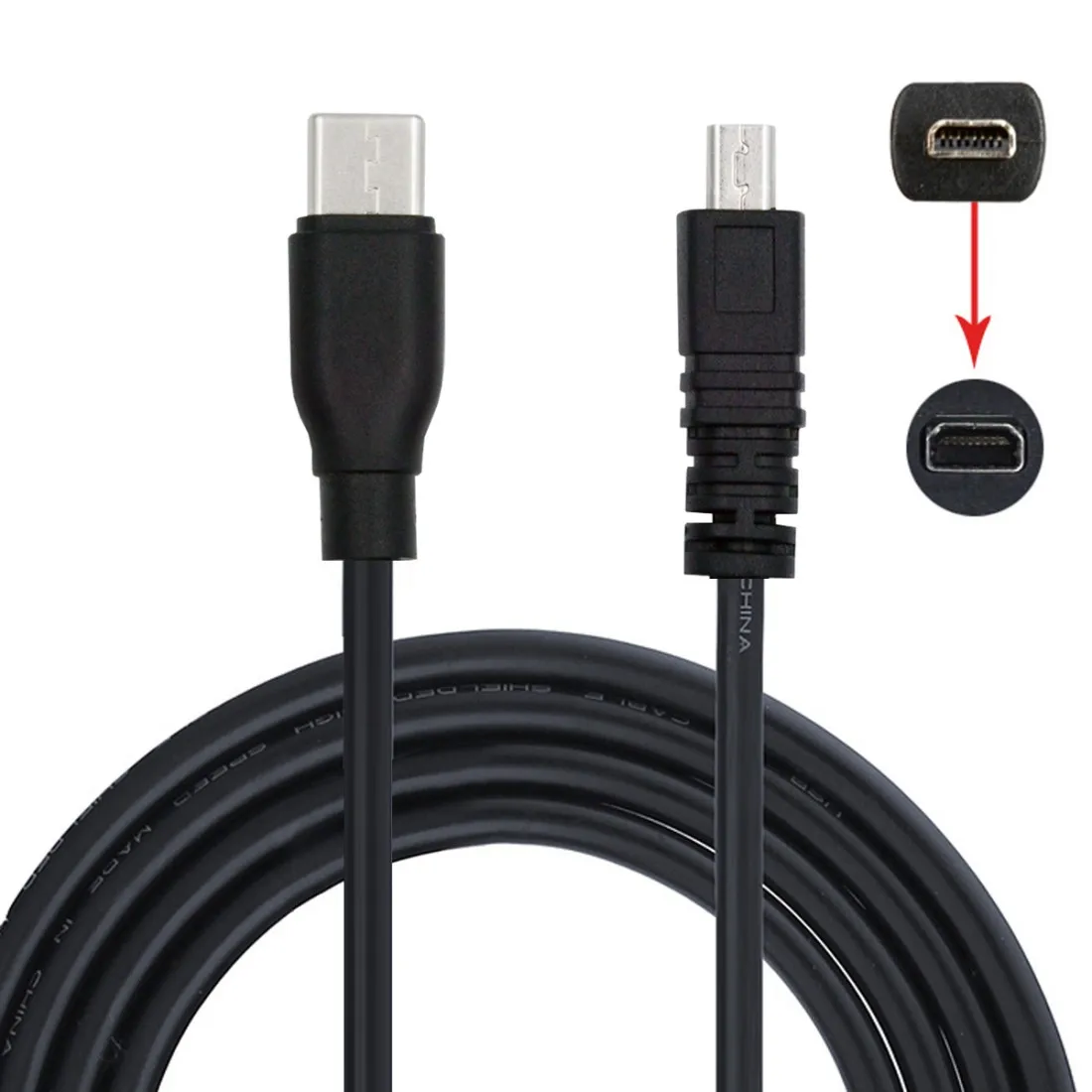 CY Nikon UC-E6 USB Cabl, USB C to Mini 8Pin Charging Data Transfer Cable for COOLPIX D5200 D3200 D7200 S2500 S2600 4.92FT/1.5M