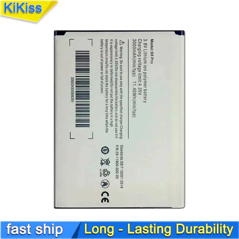

Premium Replacement For Ulefone S8 Pro 3000Mah Mobile Phone Battery