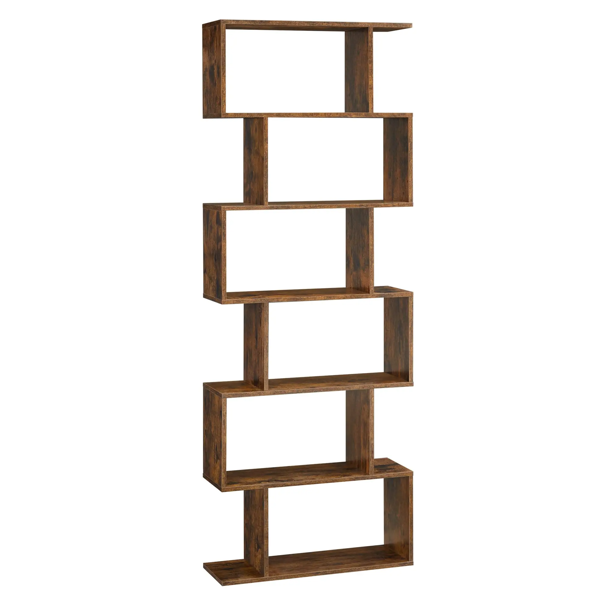 

5-Tier Wooden Bookcase Display Shelf Room Divider Freestanding Storage Shelving