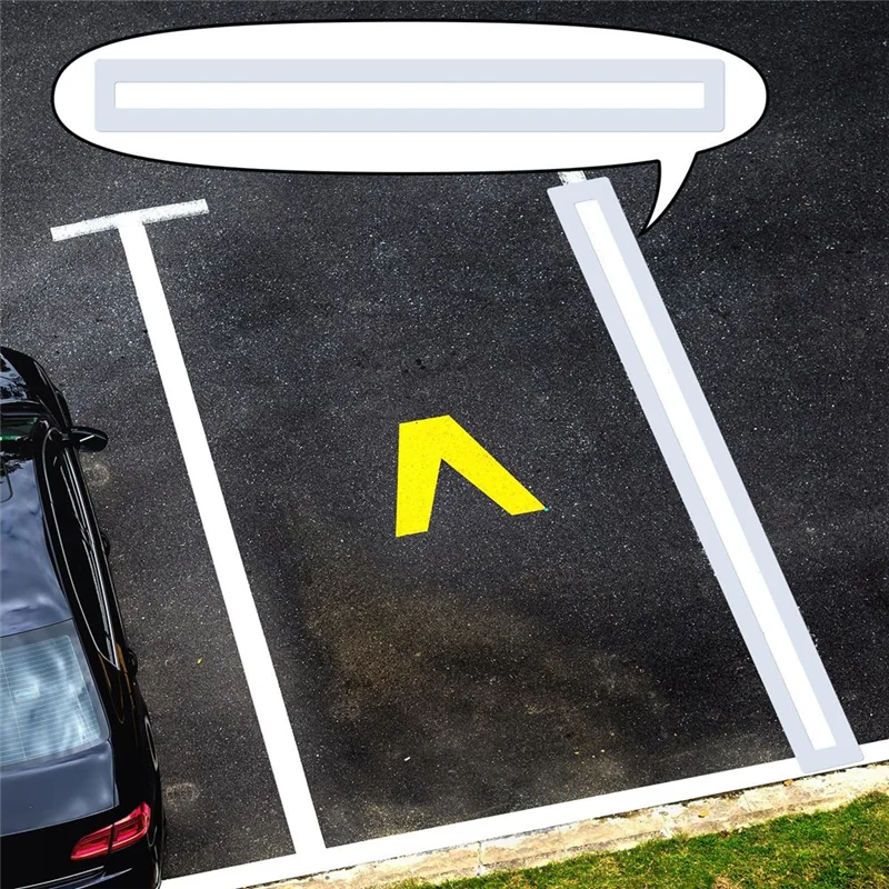 ABLN-Parking Lot Line Stencil Foldable Reusable Line Stencil Template With Paper Box For Parking Lot And Pavement Lines