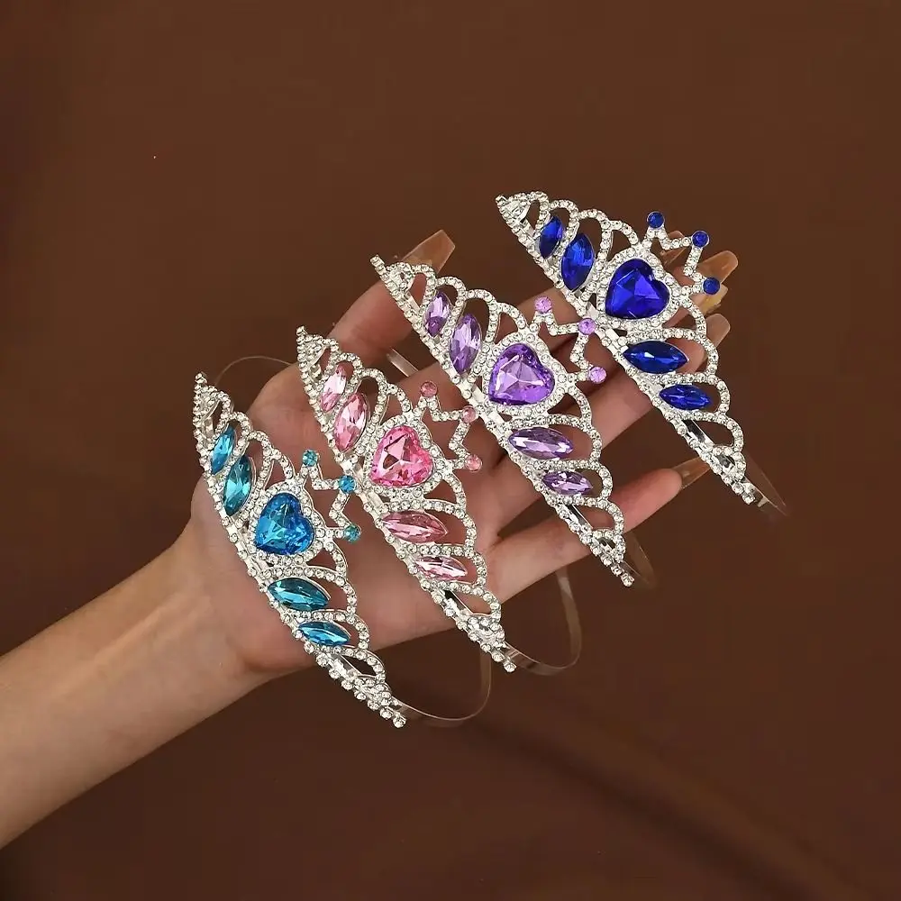 Nuove eleganti corone di cristallo Occasioni multiple Diademi di strass durevoli Copricapo di strass lucidi