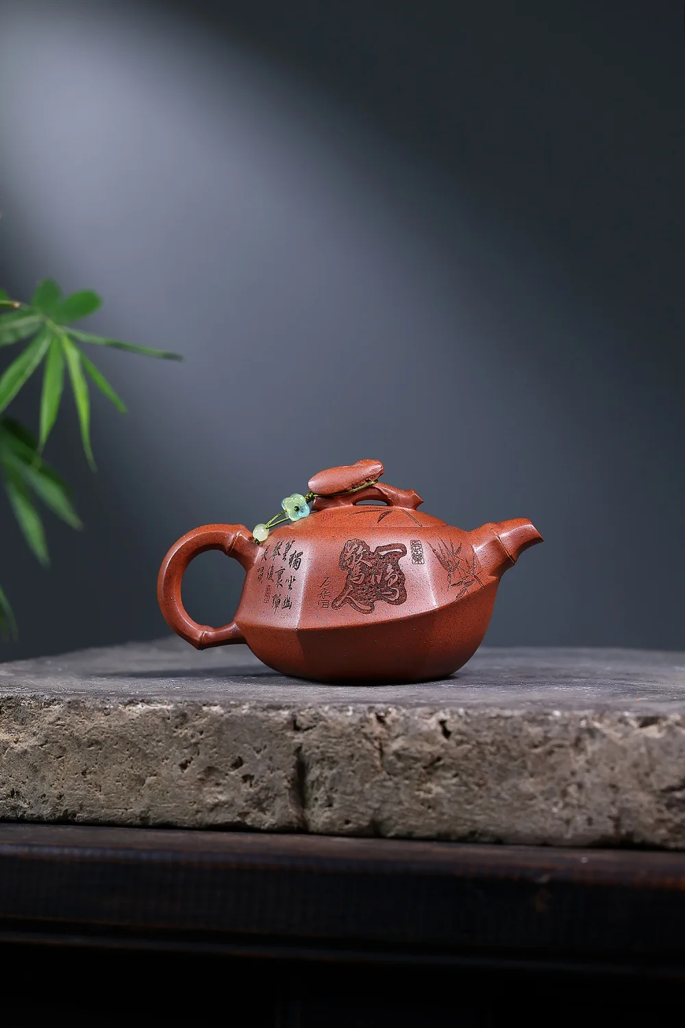 320CC Artisan Hand‑crafted Yixing Wood‑Fired Original Ore Tianxing Clay Zisha Teapot, Contentment‑the‑Joy Pattern Single Pot
