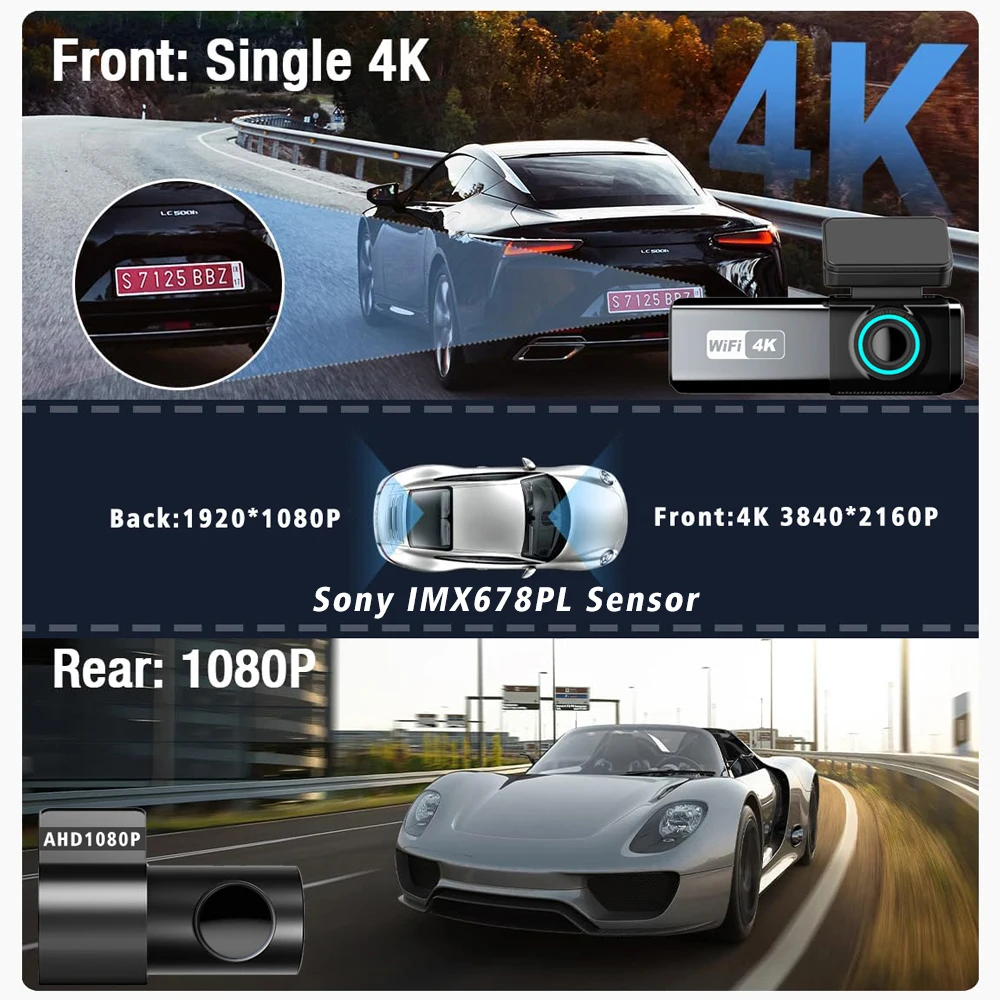 자동차 DVR 4K 3840*2160P WIFI GPS - Home Cinema Blu Ray Sony 리뷰 및 가격