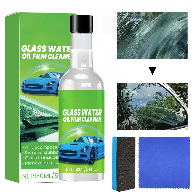 

150ml Car Glass Oil Film Remover Auto Windshield Water Spots Stain Removal Agent Hydrophobic Car Window Cleaning Detailing Tools