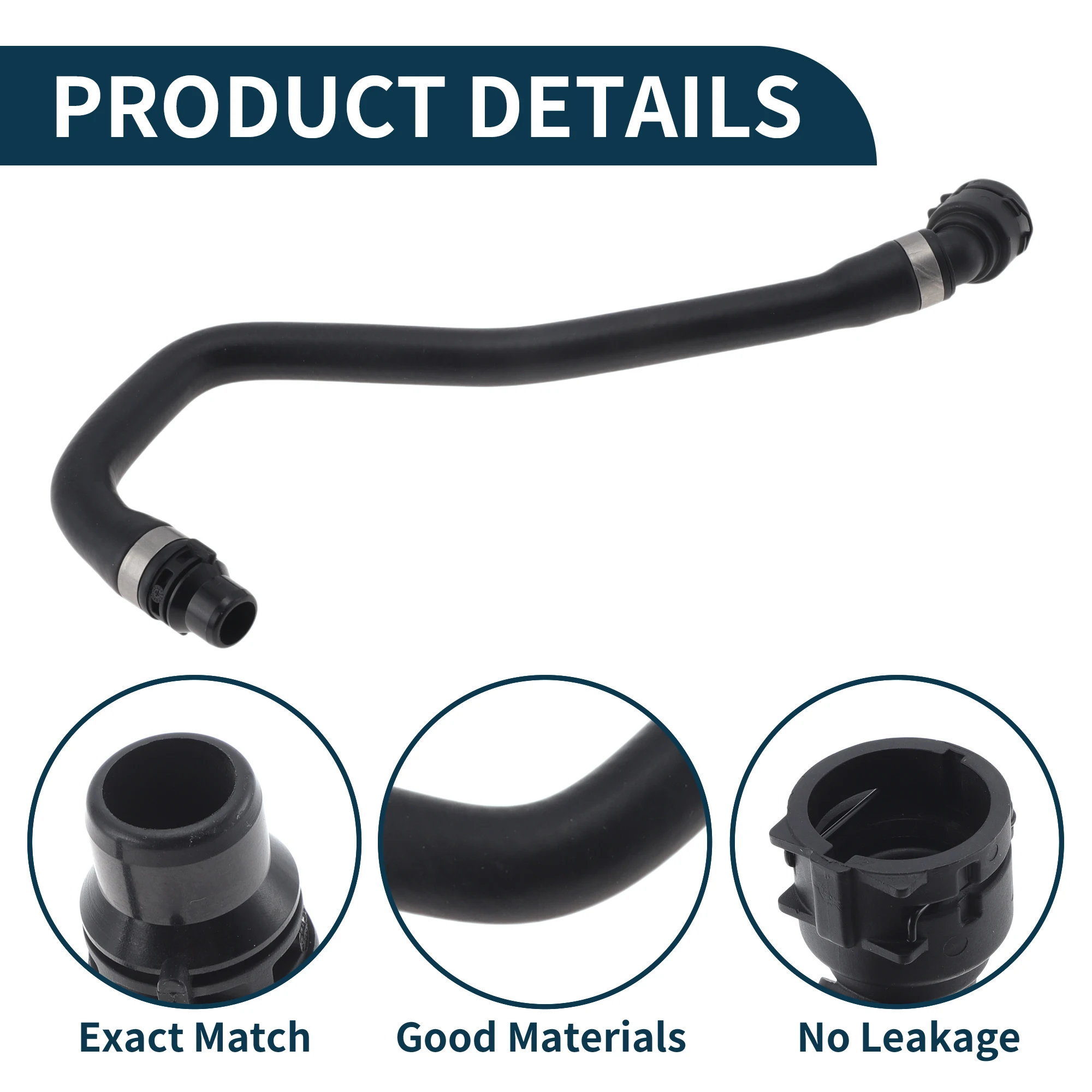 

UXCELL Шланг радиатора Шланг нагревателя Выпускной шланг радиатора No 17128602615 для BMW 530i G30 2.0L 2017-2020 Резиновая труба охлаждающей жидкости Bl