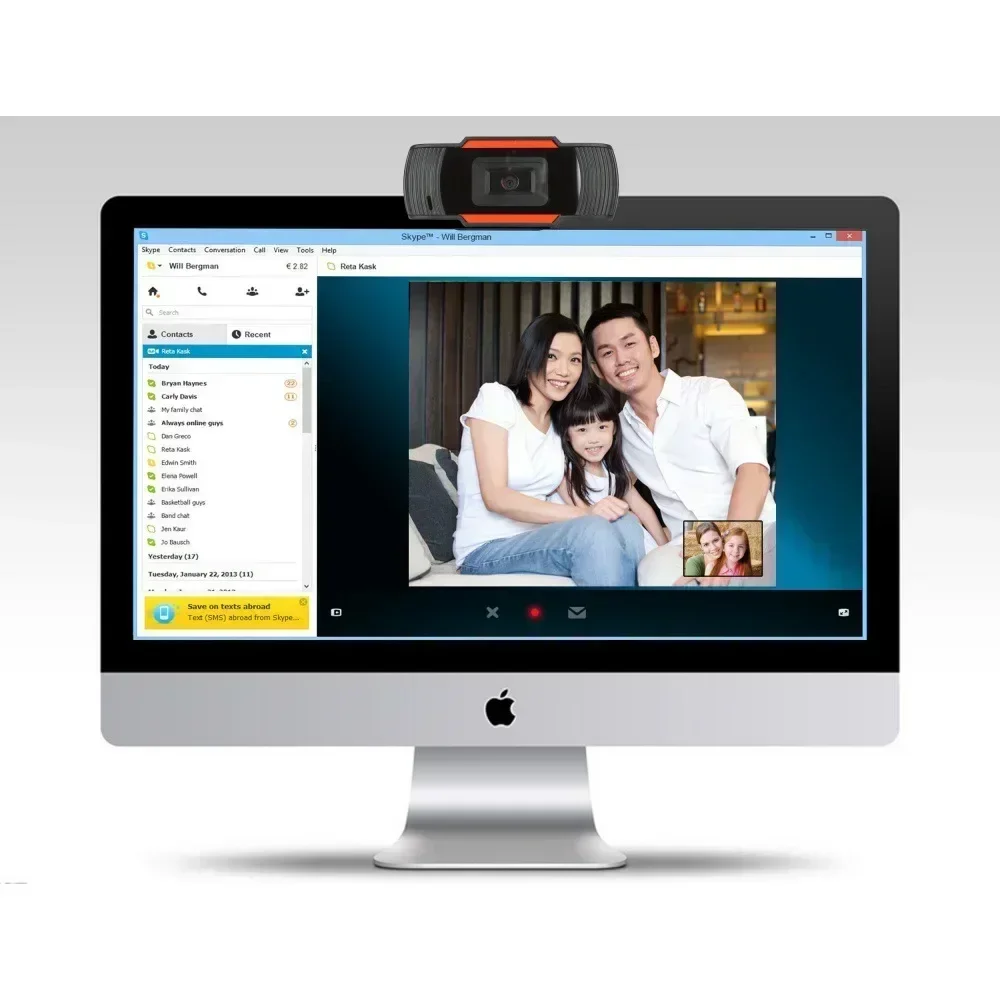 Caméra Web rotative avec micro pour PC de bureau, travail, 1080P, 720P, 480P, HD, mini ordinateur, webcam, vidéo statique