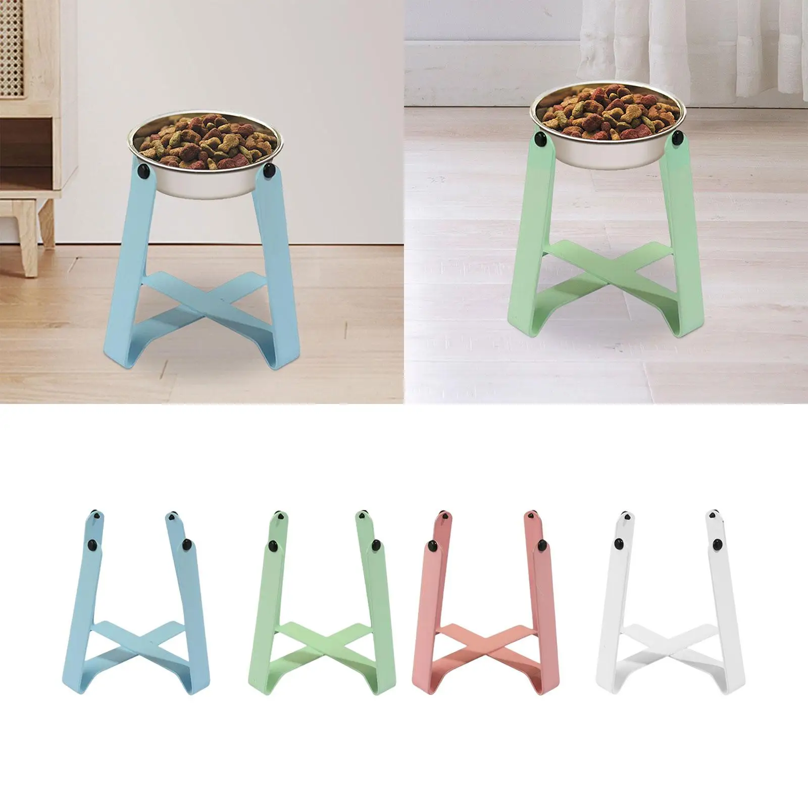 Elevated Raised Bowl Stand, Pets Food Feeder Holder Easy to Clean Dogs Bowl Rack