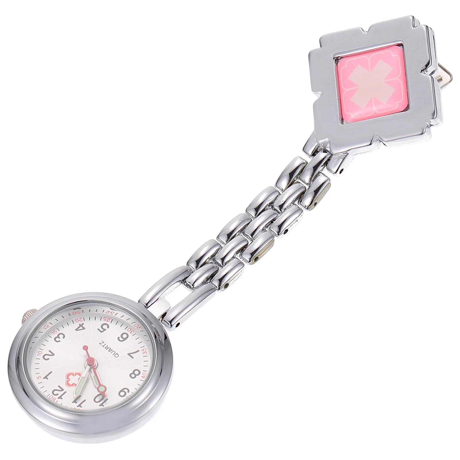 

1Pcs Nurse Pocket Watch Classic Practical Clip Watch Nursing Use Lightweight Durable Luminous Dial Easy Carry Retractable