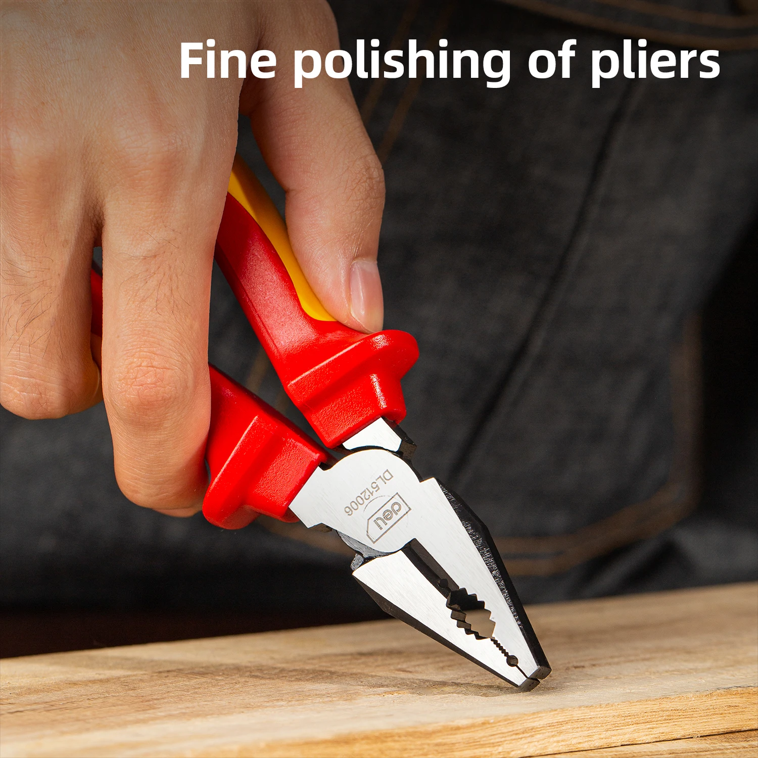 Deli Insulated Labor-saving Combination Pliers Diagonal Pliers Cr-V Steel Wire Cutters Long Nose Pliers