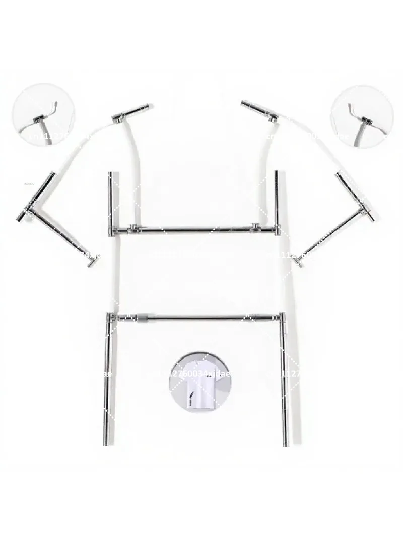 White Short Sleeve Clothing Display Rack Hanger Stand for Photo Shooting Props