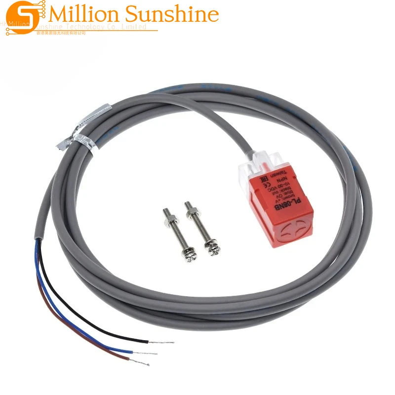 PL-08N2 8mm sensing DC NPN NC Cube Shell Inductive Screen Shield Type Proximity Switch LP08 Proximity Sensor For Arduino