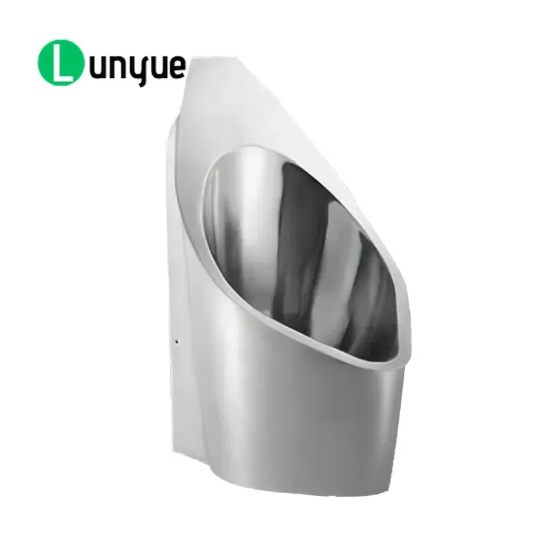 304 Stainless Steel Wall Mounted Urinal Manual Flush Modern Minimalist Design for Commercial Hotel Bar