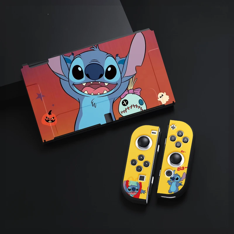 Custodia morbida in TPU Disney Stitch custodia protettiva Joycon per Nintendo Switch NS OLED Lite Console custodie in cristallo accessori giocattolo